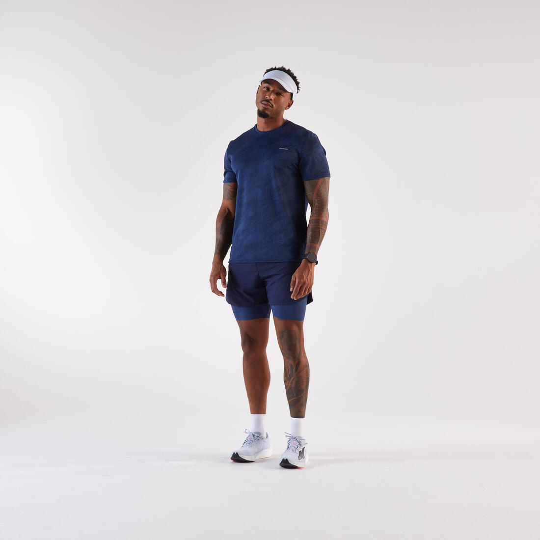 Short 2 en 1 de running Homme, Kiprun Run 500 Confort
