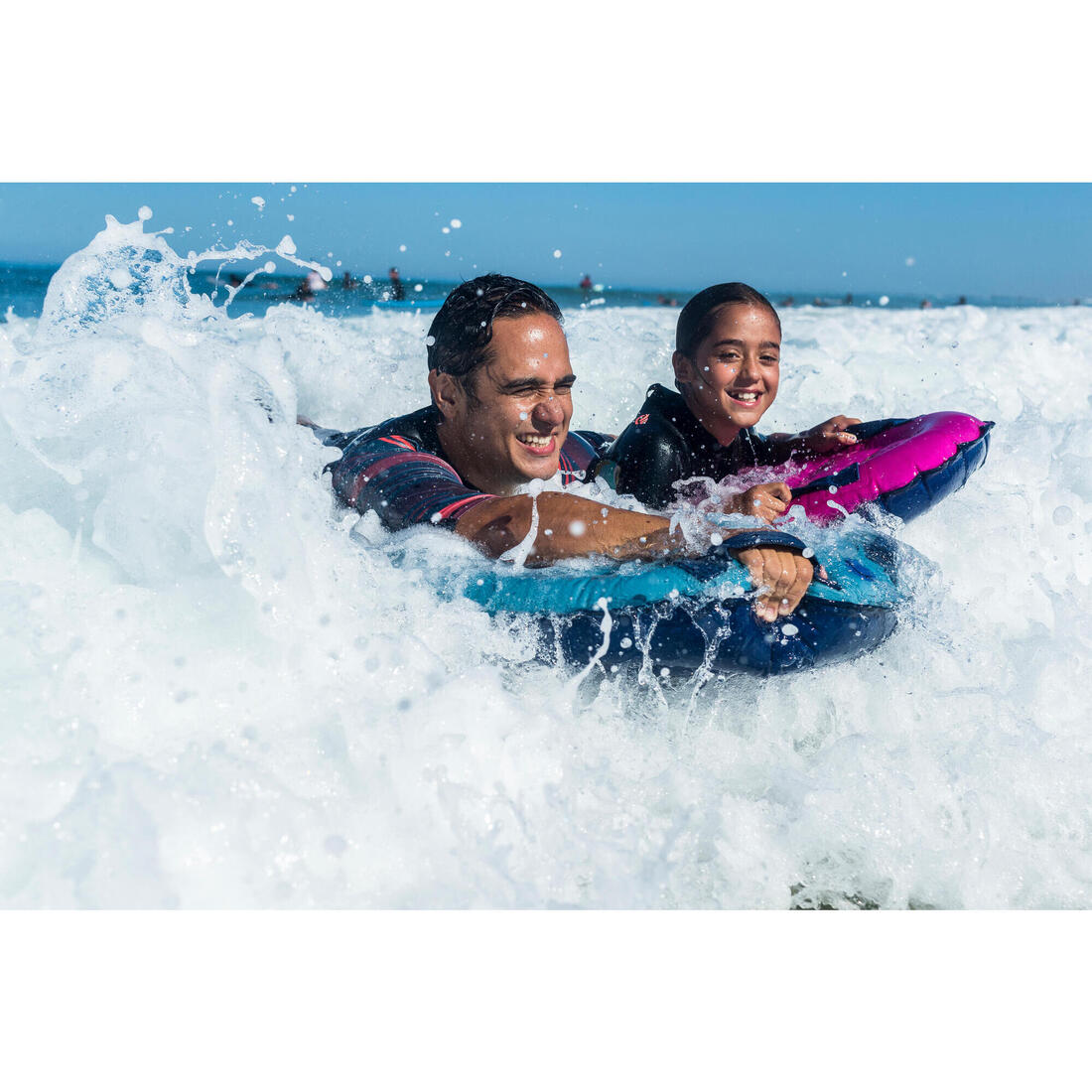 BODYBOARD DECOUVERTE GONFLABLE - COMPACT BLEU (25-75KG)