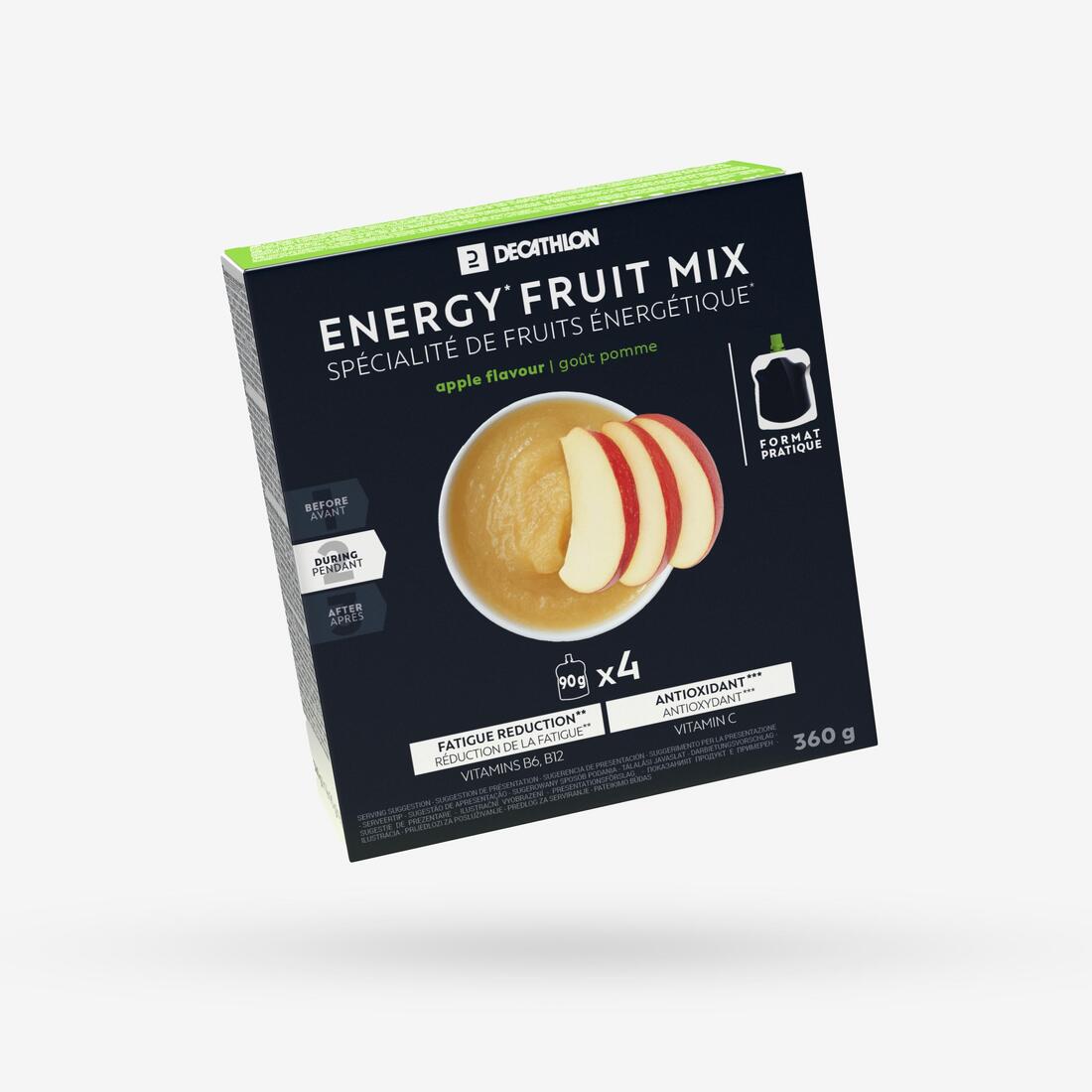 Spécialité de fruits énergétique pomme fruits rouges, x4