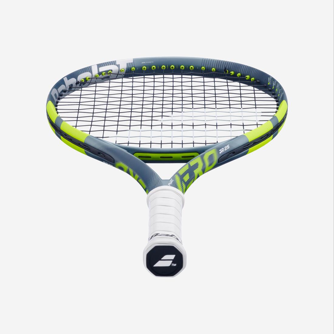 Raquette de tennis enfant 25 pouces, Babolat pure aero jr 25 gris jaune