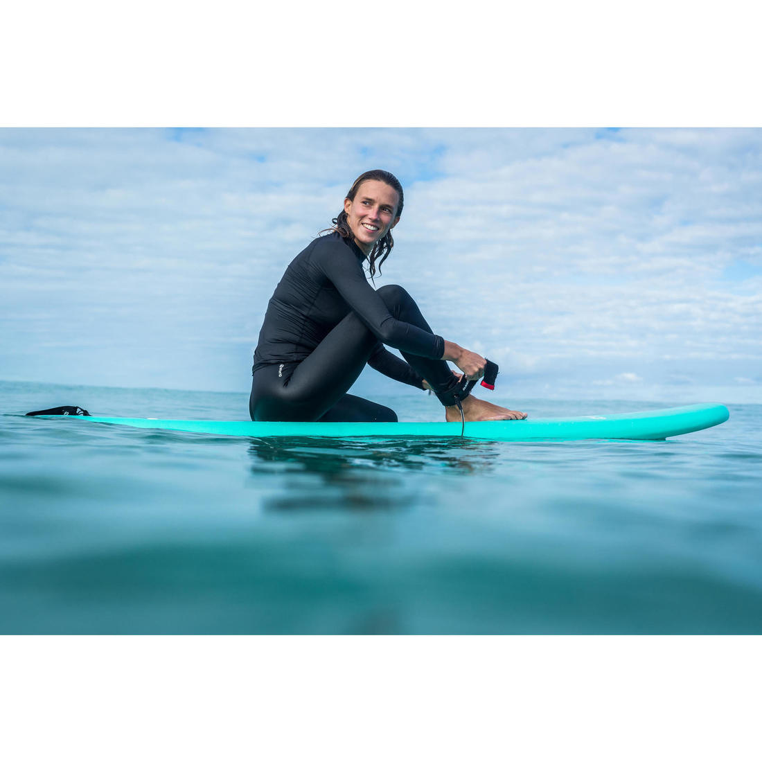 TEE SHIRT anti UV surf manches longues femme noir