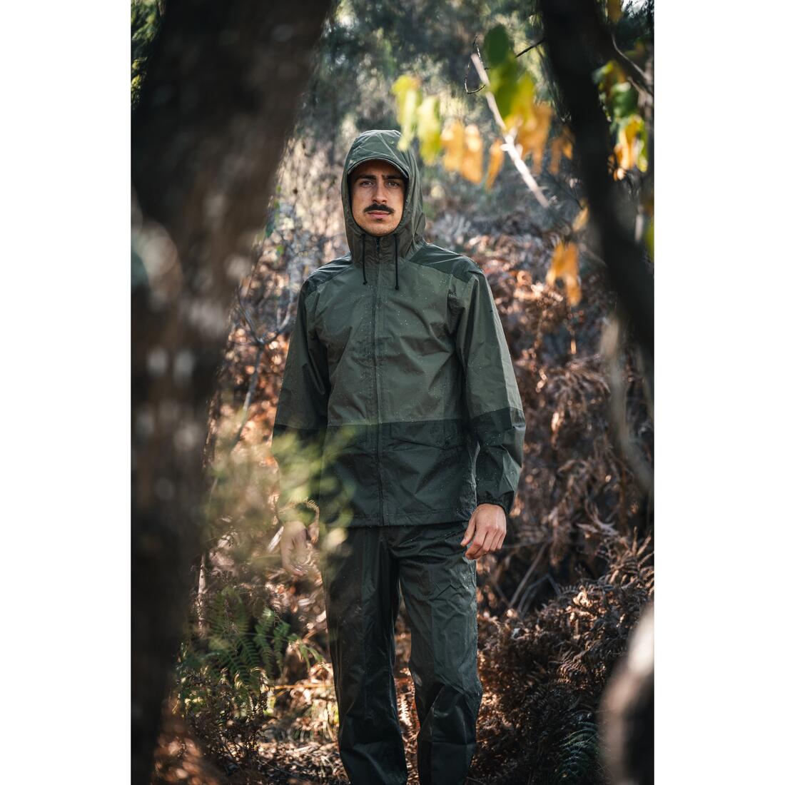 SURPANTALON CHASSE LEGER ET IMPERMÉABLE VERT 100
