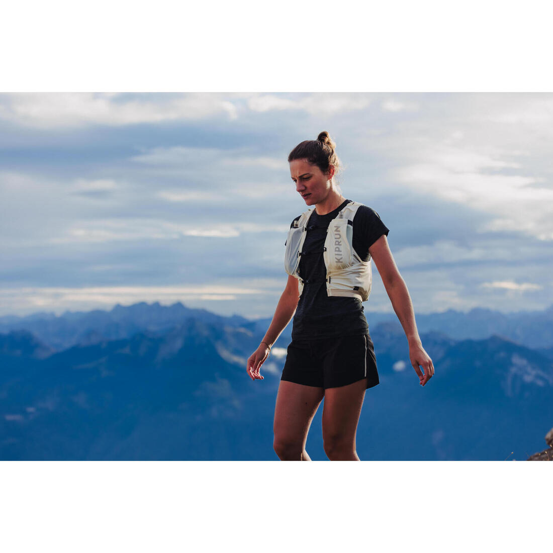 T-shirt running & trail sans couture femme - kiprun run 500 confort slim