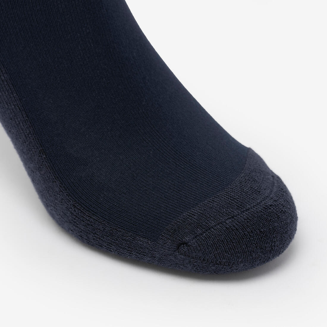Chaussettes équitation adulte 100 noir rayures blanches et grises
