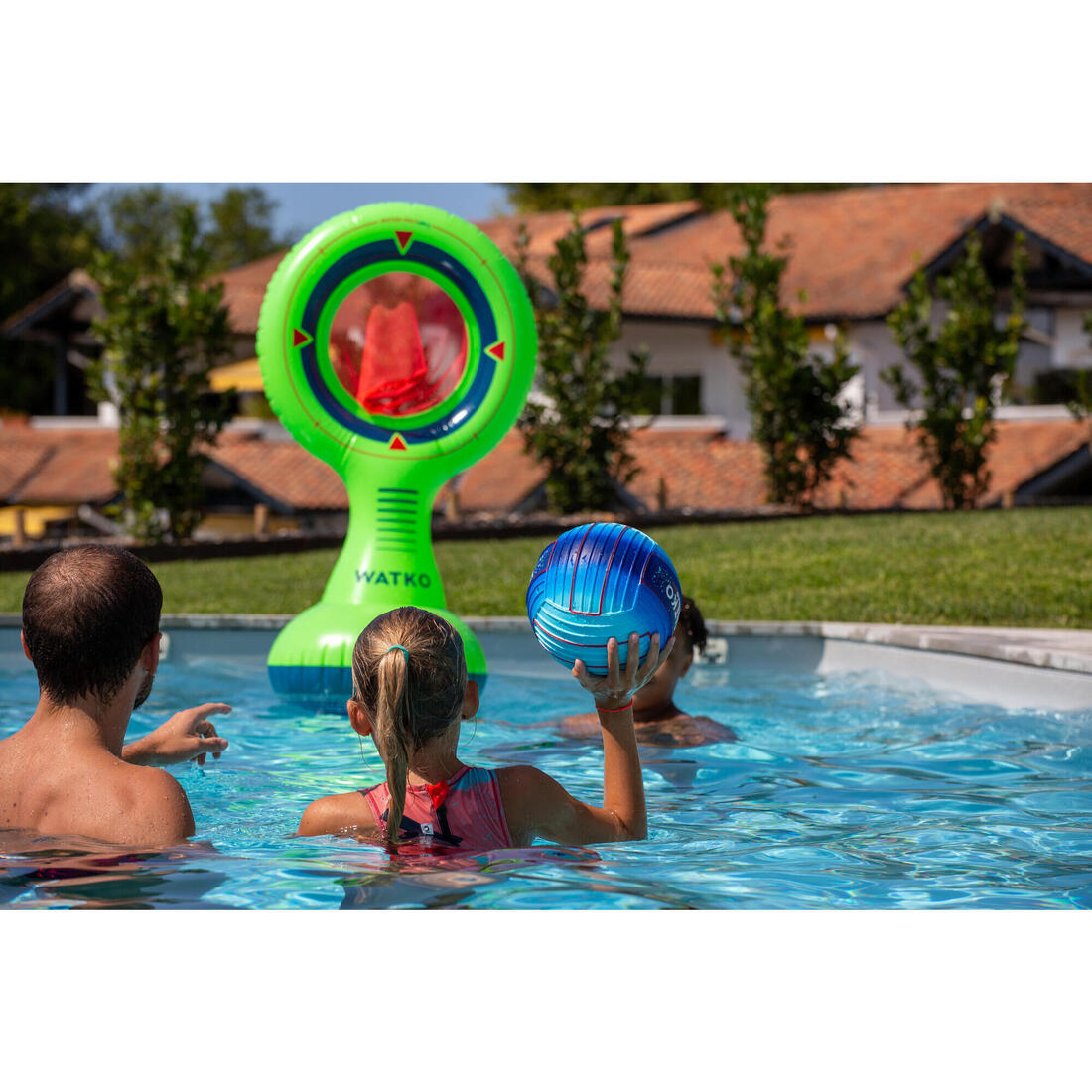 Grip ballon piscine adherent bleu