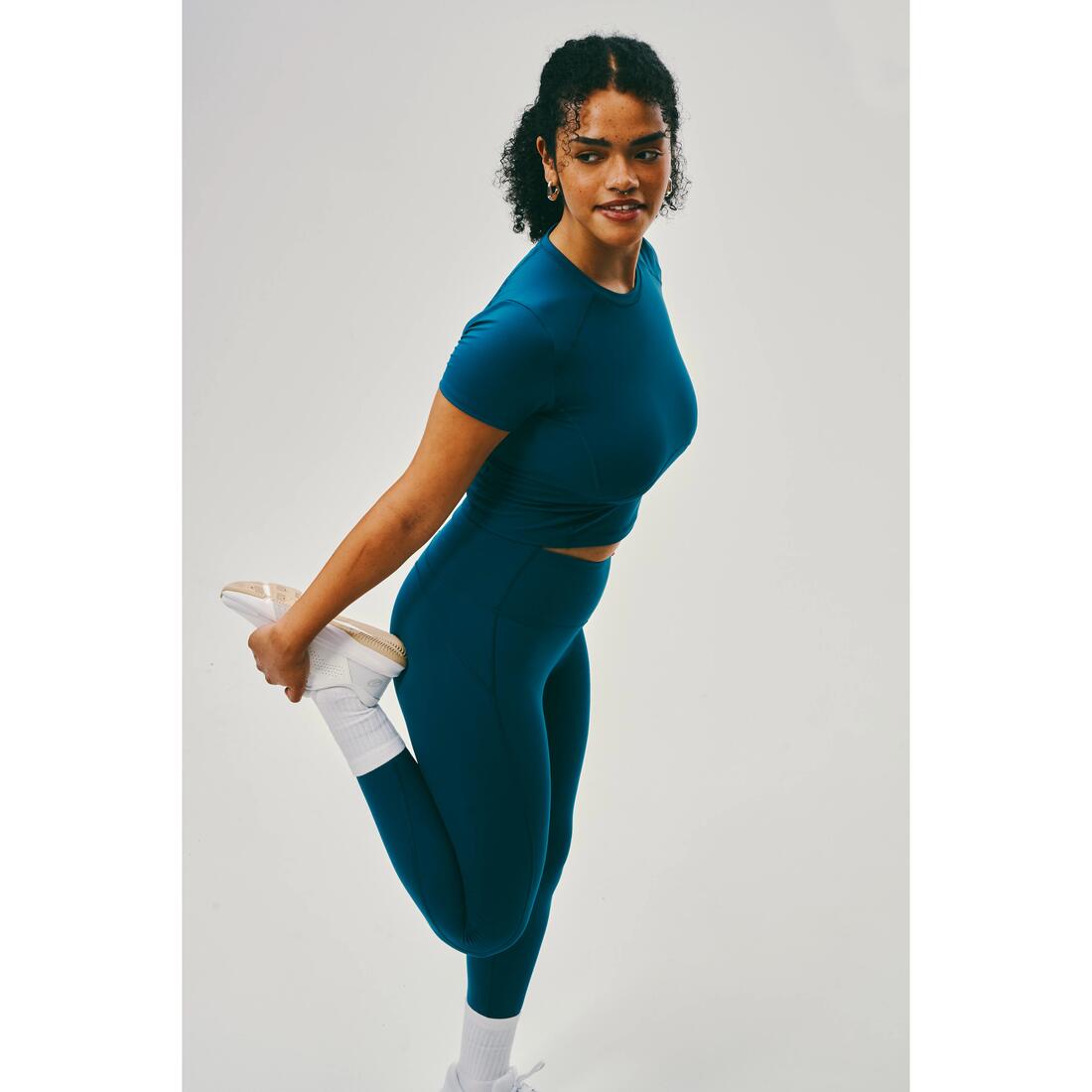 T-shirt de sport manches courtes femme, Shape foncé