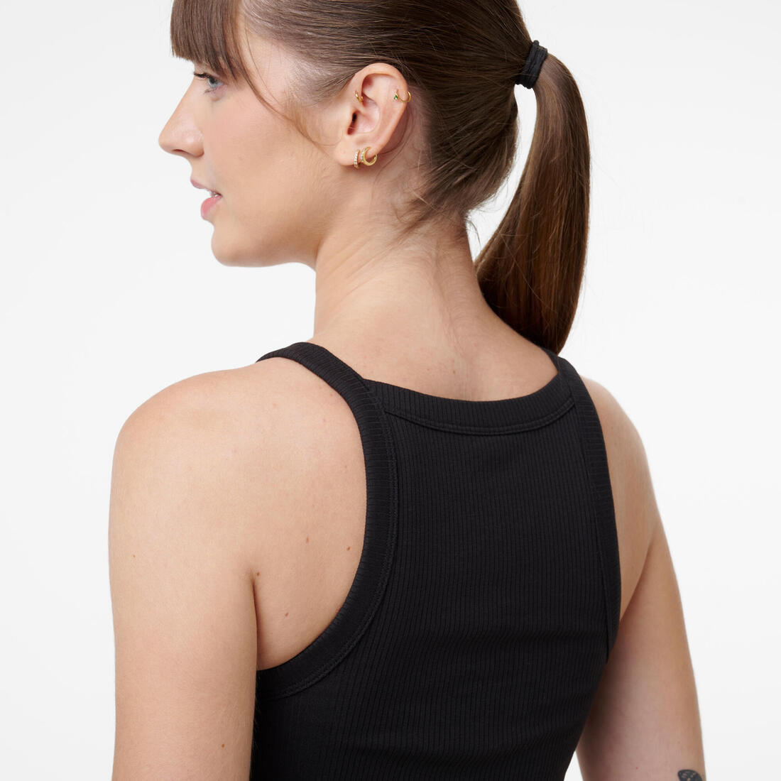 Débardeur de fitness femme, noir