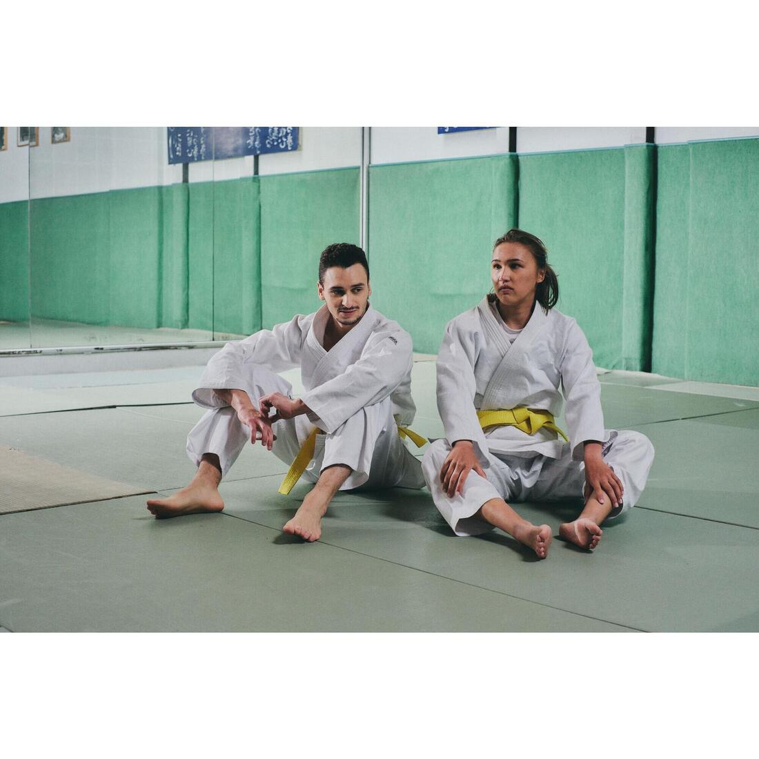 Kimono de judo pour débutant adulte, blanc