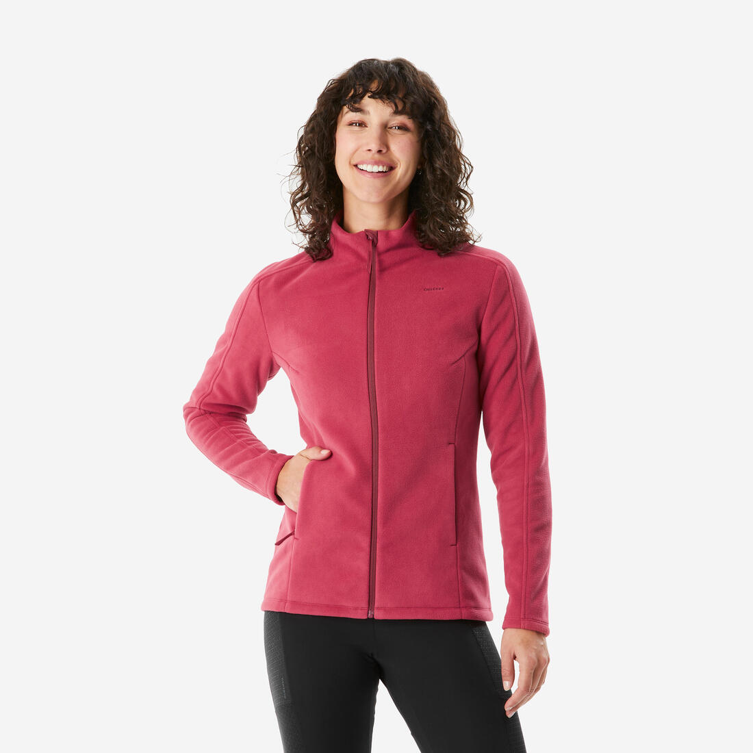Polaire de randonnée montagne femme, MH500 full zip
