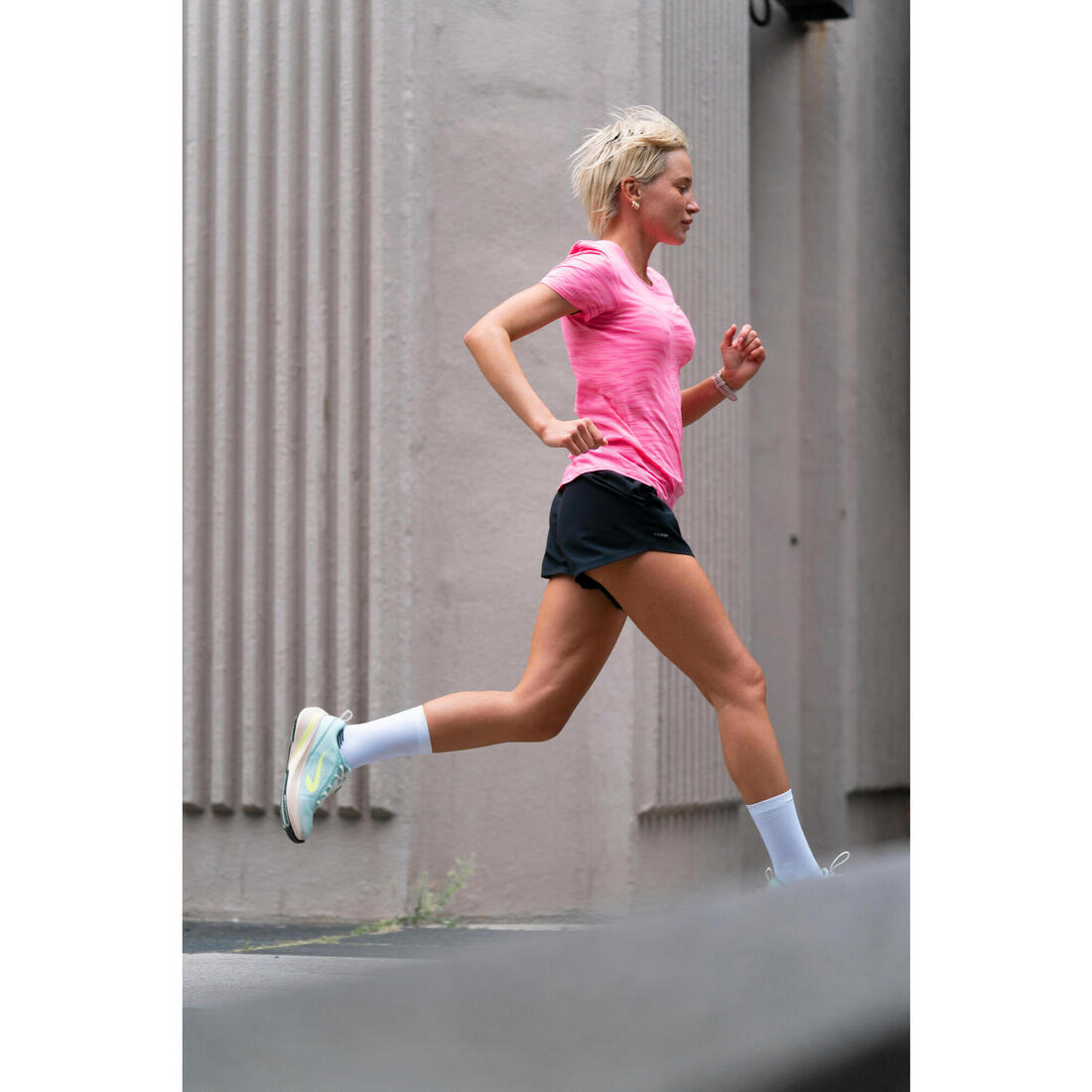 T-shirt running & trail sans couture femme - kiprun run 500 confort