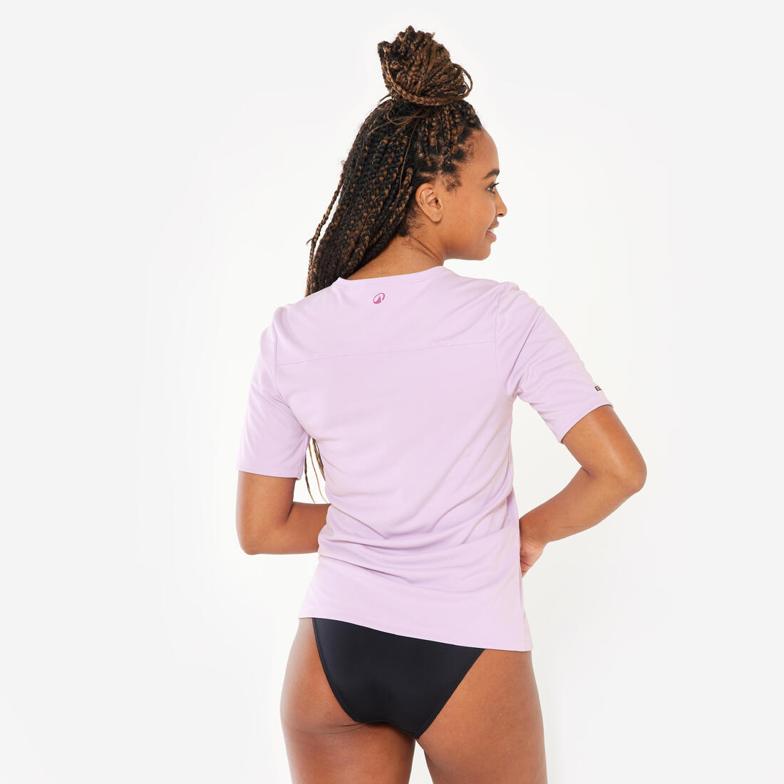 Tee shirt anti uv surf manches courtes Femme - Malou greige