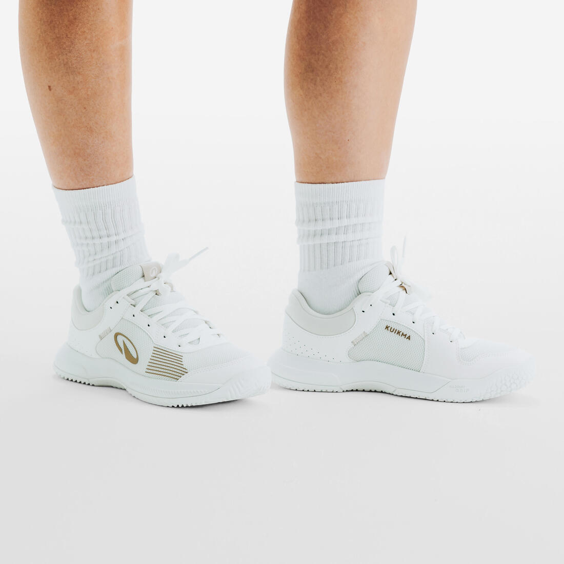 Chaussures de tennis polyvalente adulte, Comfort Lite blanc beige