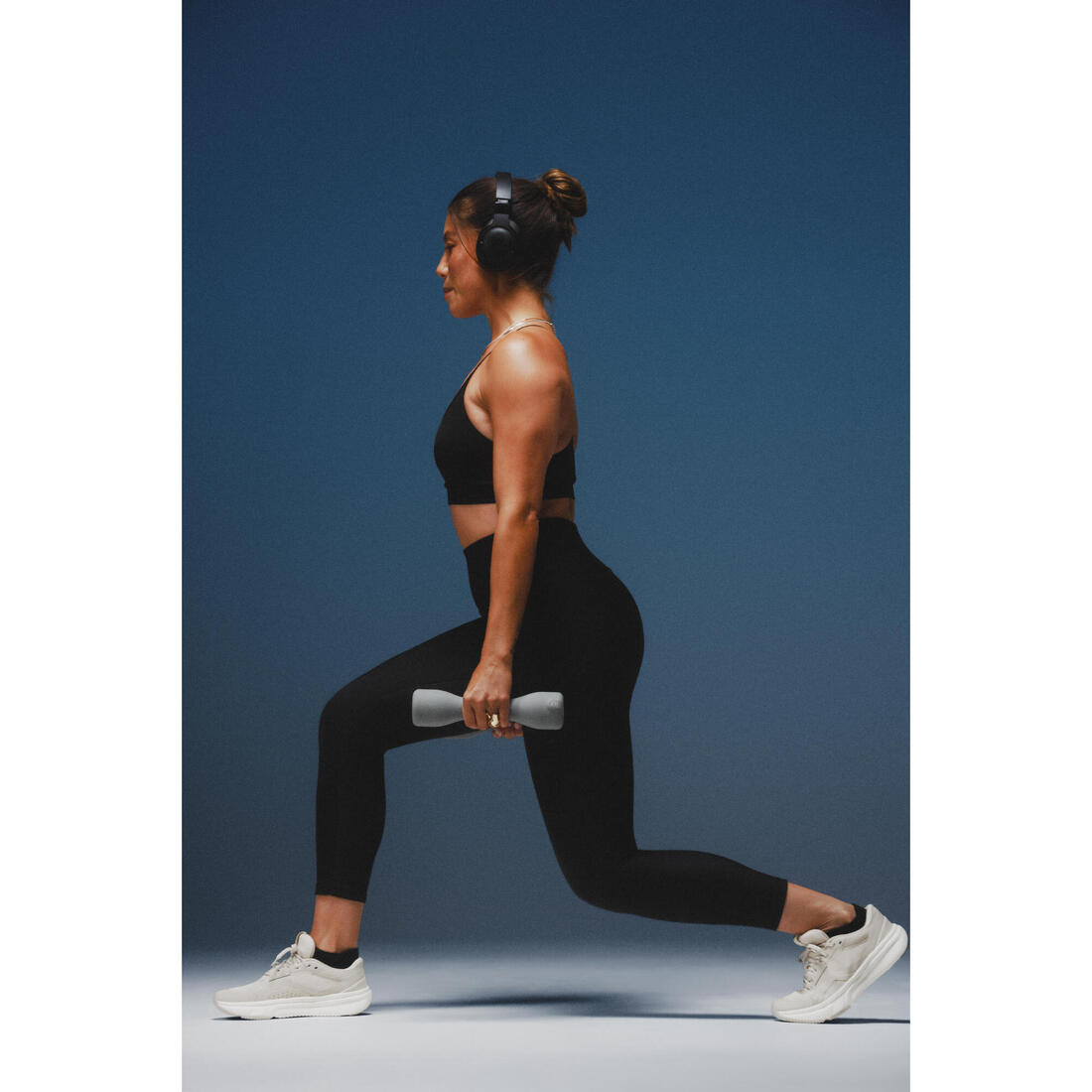 Legging de sport court et extensible femme, noir