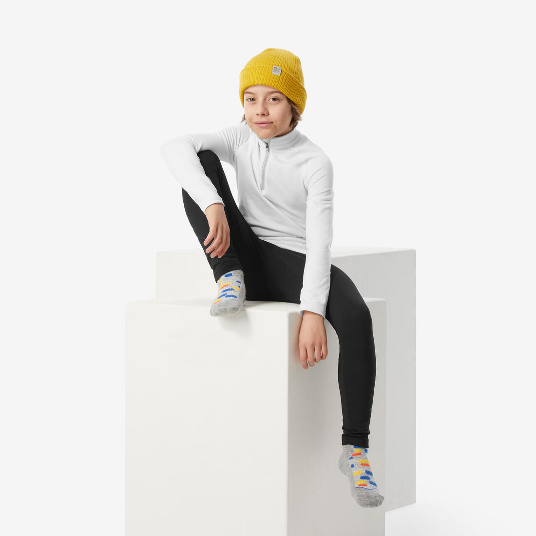 Sous-vêtement pantalon thermique de ski enfant 4-14 ans, BL 500
