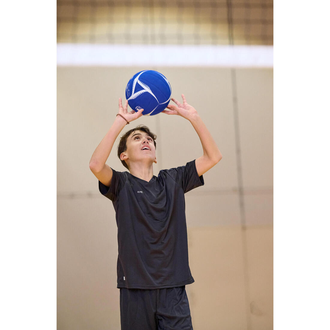 Ballon de volley-ball - vb500 soft 200/220g bleu et blanc