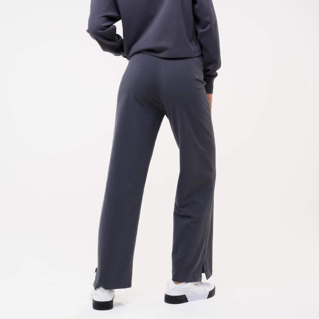 Pantalon droit en coton femme
