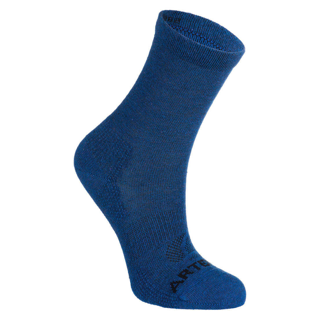 CHAUSSETTES DE SPORT ENFANT HAUTES ARTENGO RS 160 BLANC MARINE BLANC LOT DE 3