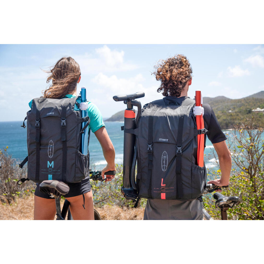 Pagaie de stand up paddle compacte 100 en 5 parties - 160-220 cm.