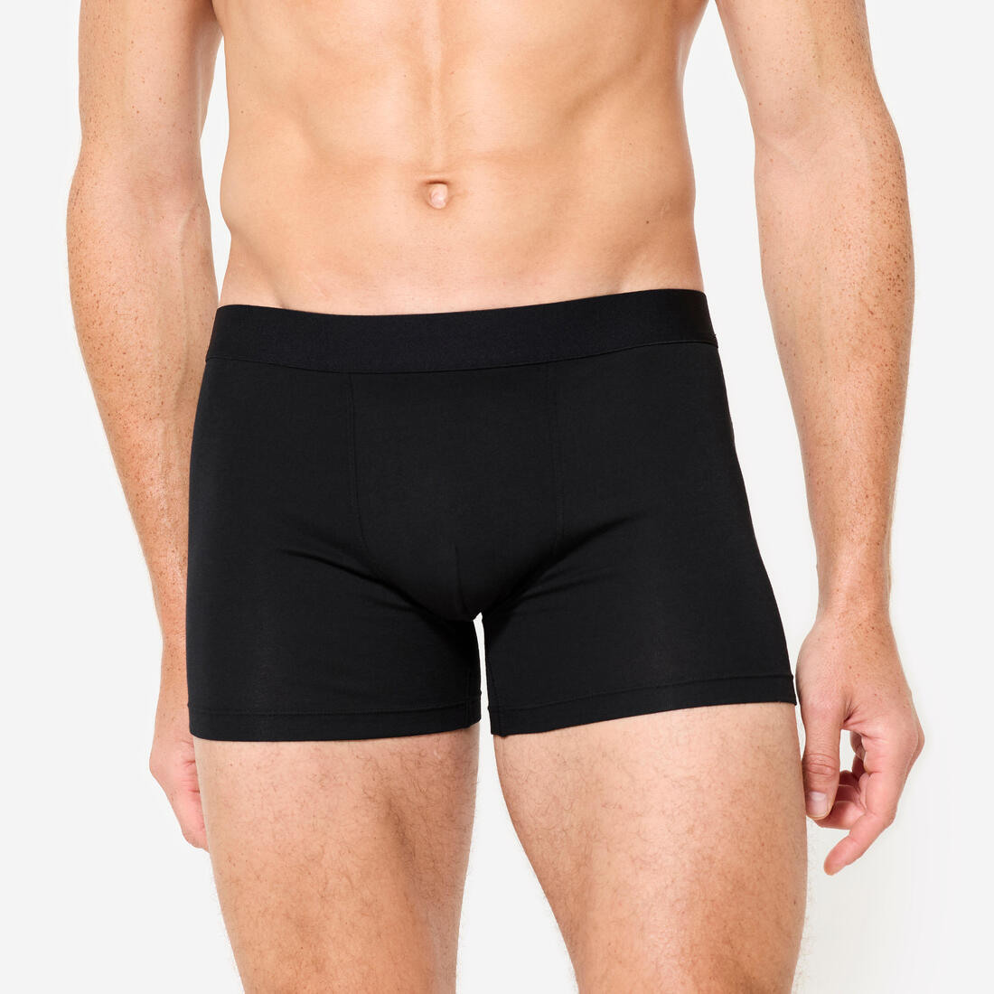 Lot de 3 boxers en coton Homme - Noir/Gris/Bleu
