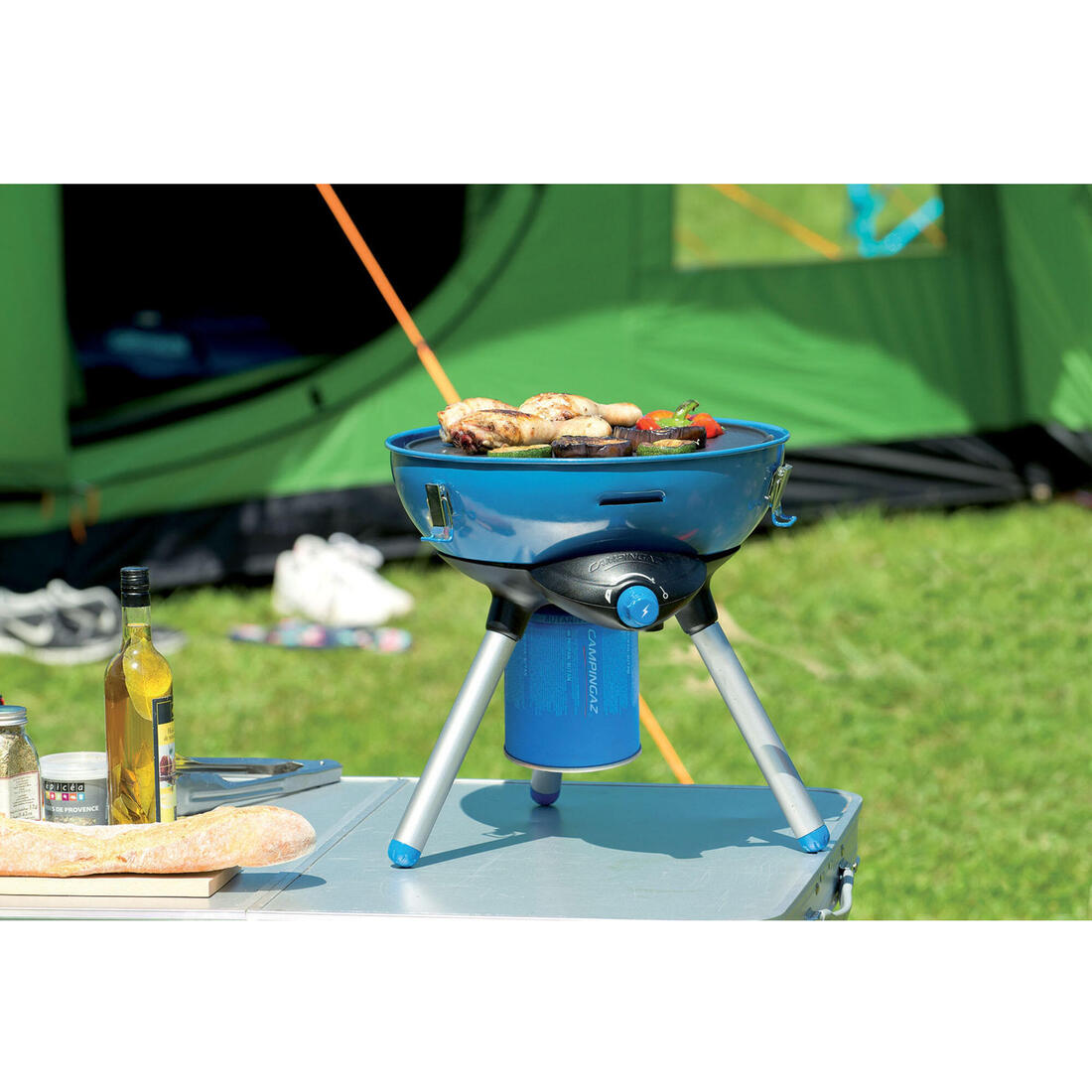 Réchaud camping 1 feu multi-cuissons Party Grill 400 CV
