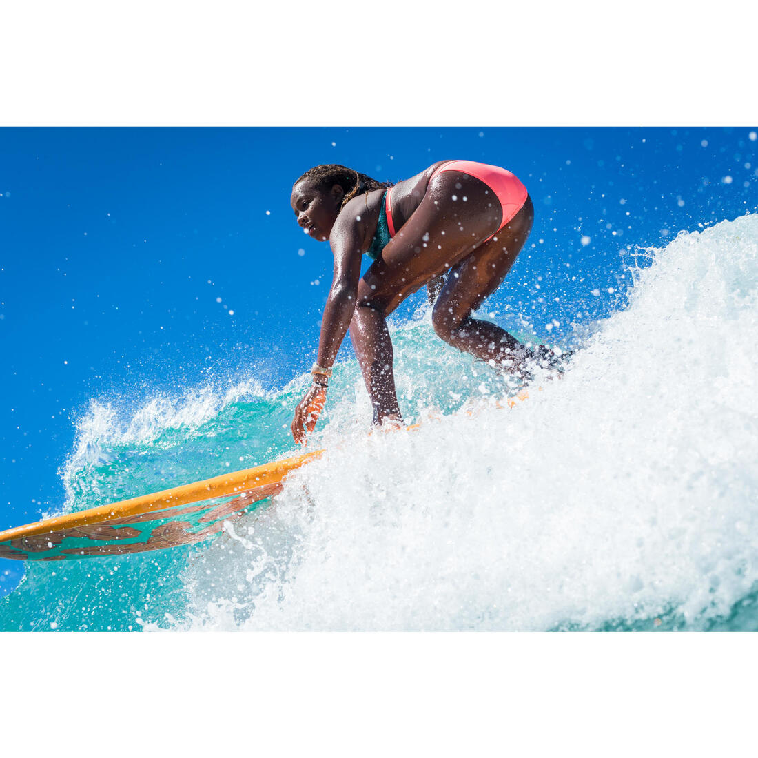 CULOTTE DE MAILLOT DE BAIN SURF FILLE MAEVA 500