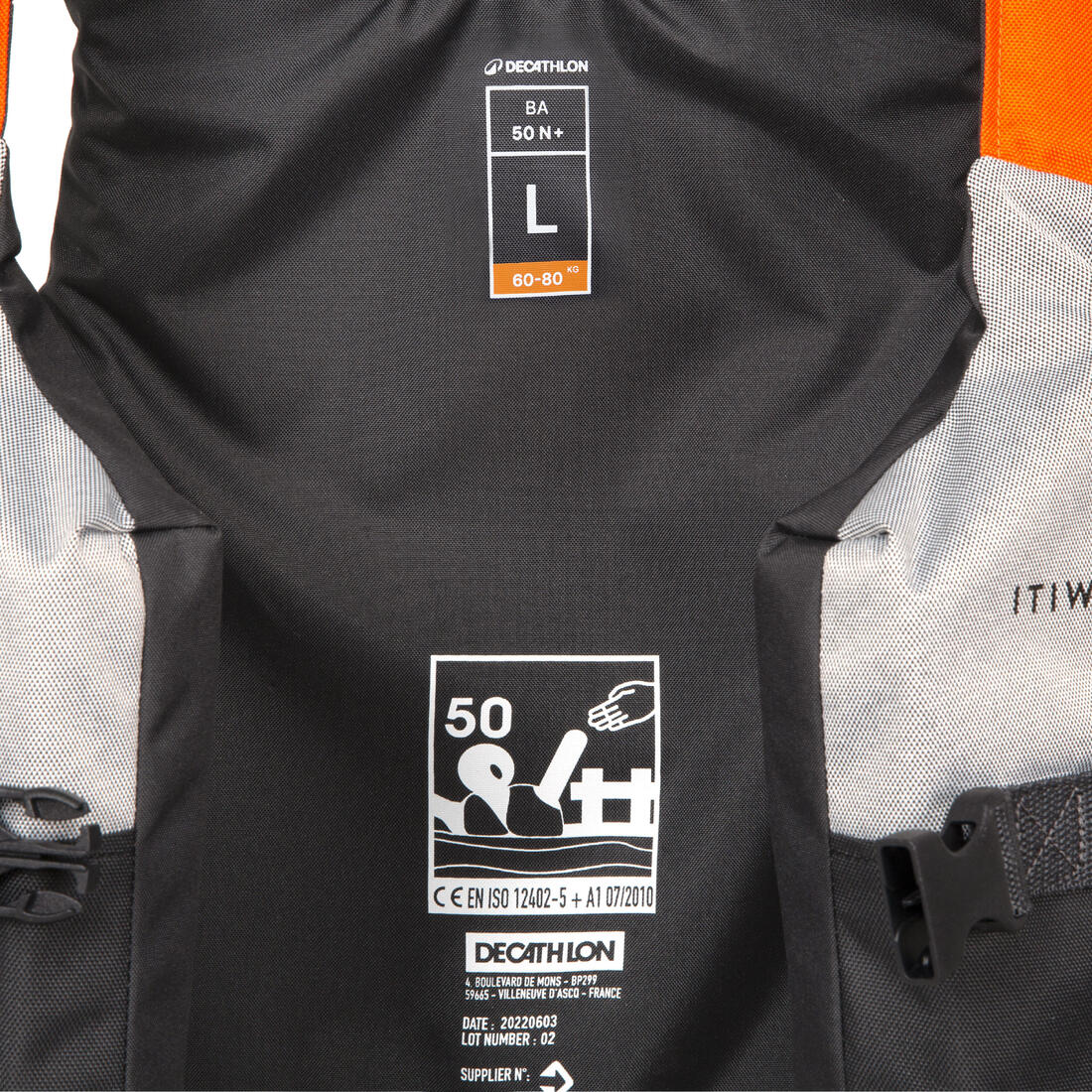Gilet aide à la flottabilité 50n+ kayak stand up paddle dériveur