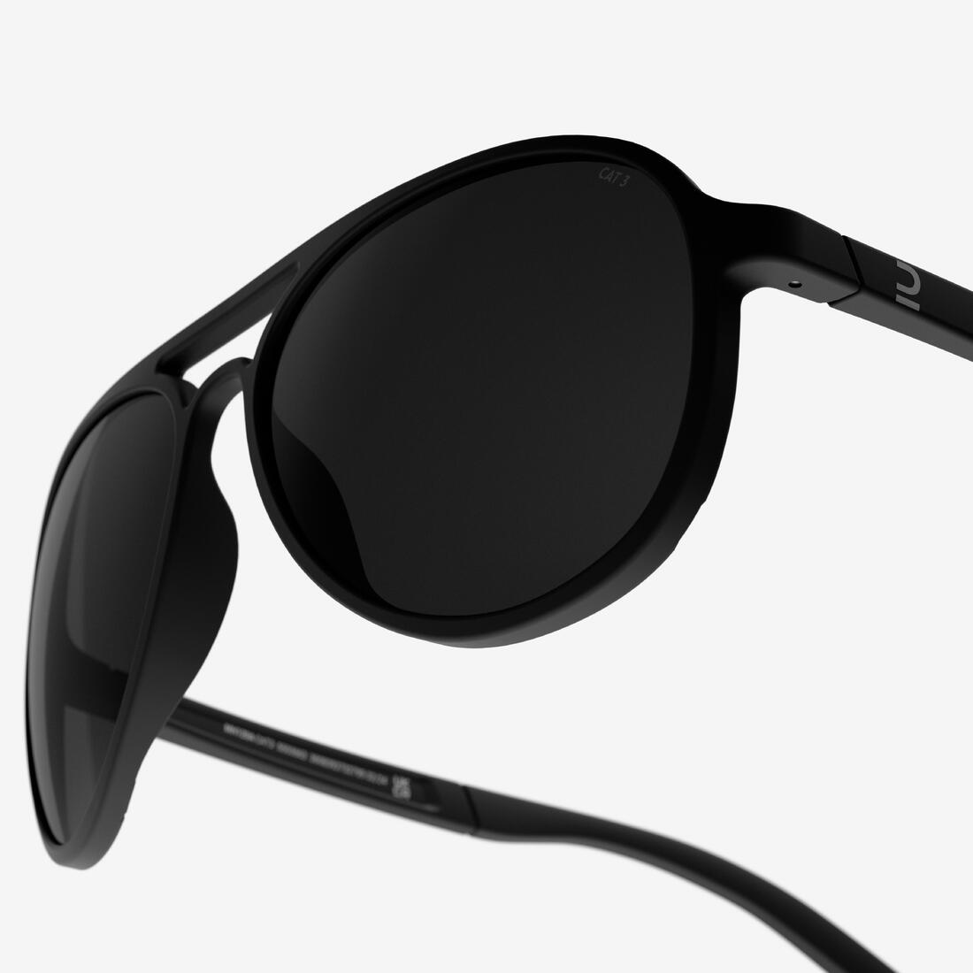 Lunettes de soleil randonnée - MH120A - adulte - catégorie 3 noires