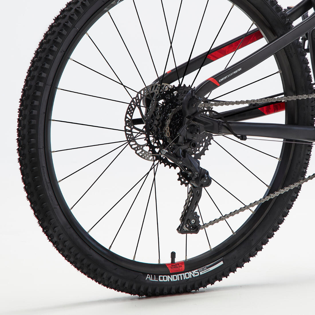 Vélo vtt st 530 s noir rouge 27,5"