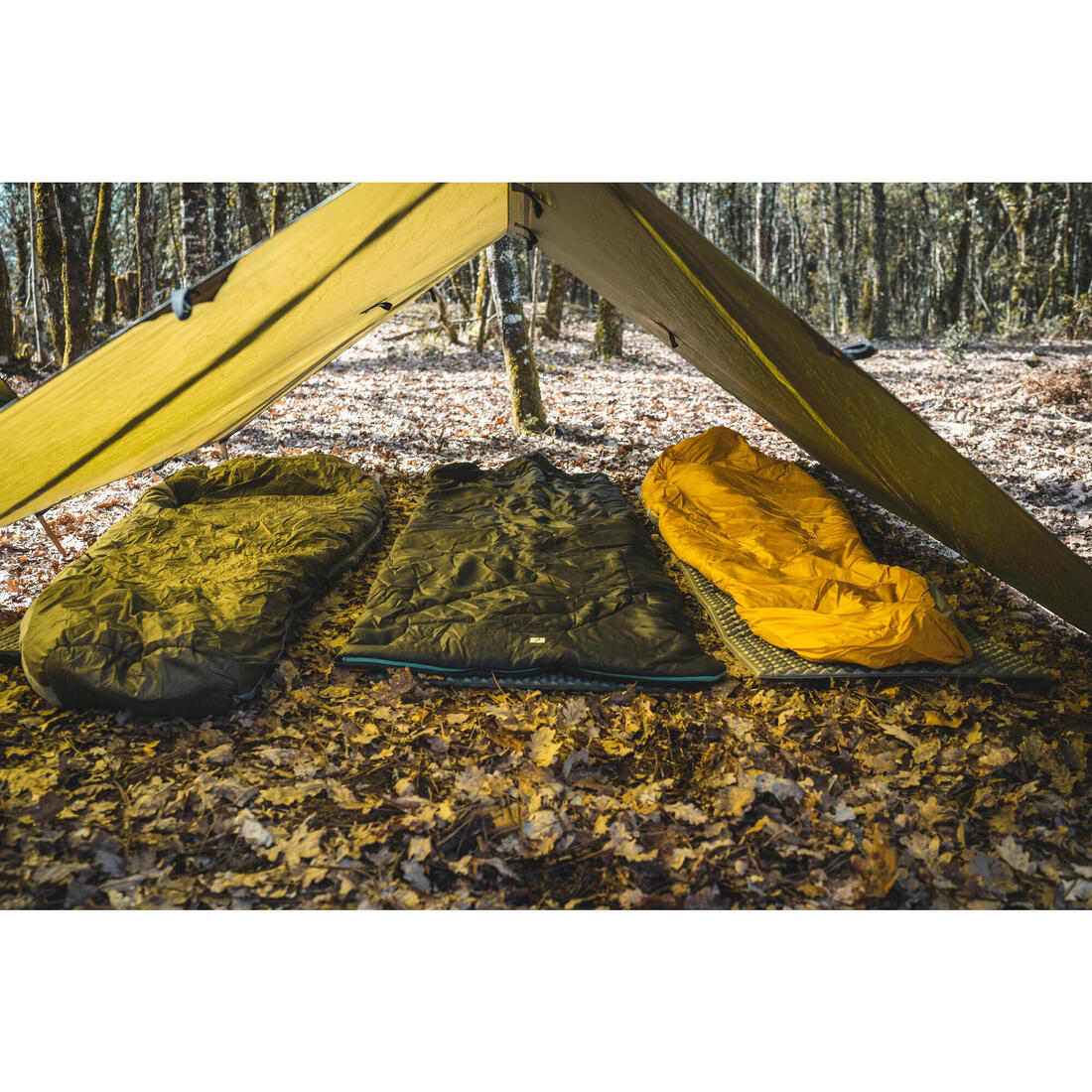 TARP BUSHCRAFT BIVOUAC COMPACT LEGER 2,95X2,8 M IMPERMÉABLE KAKI