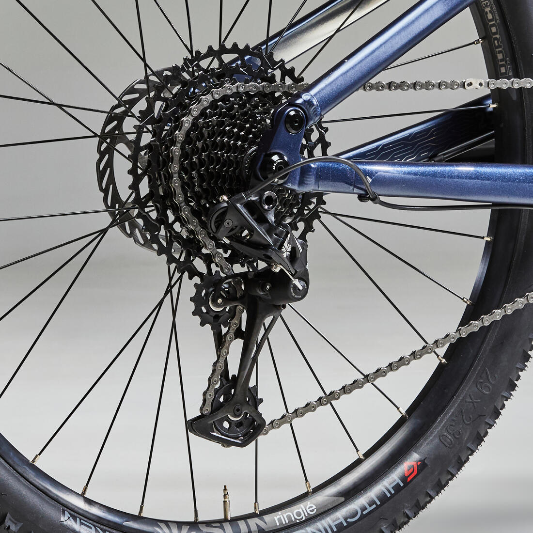 Vélo VTT CROSS COUNTRY RACE 100 S cadre aluminium Bleu