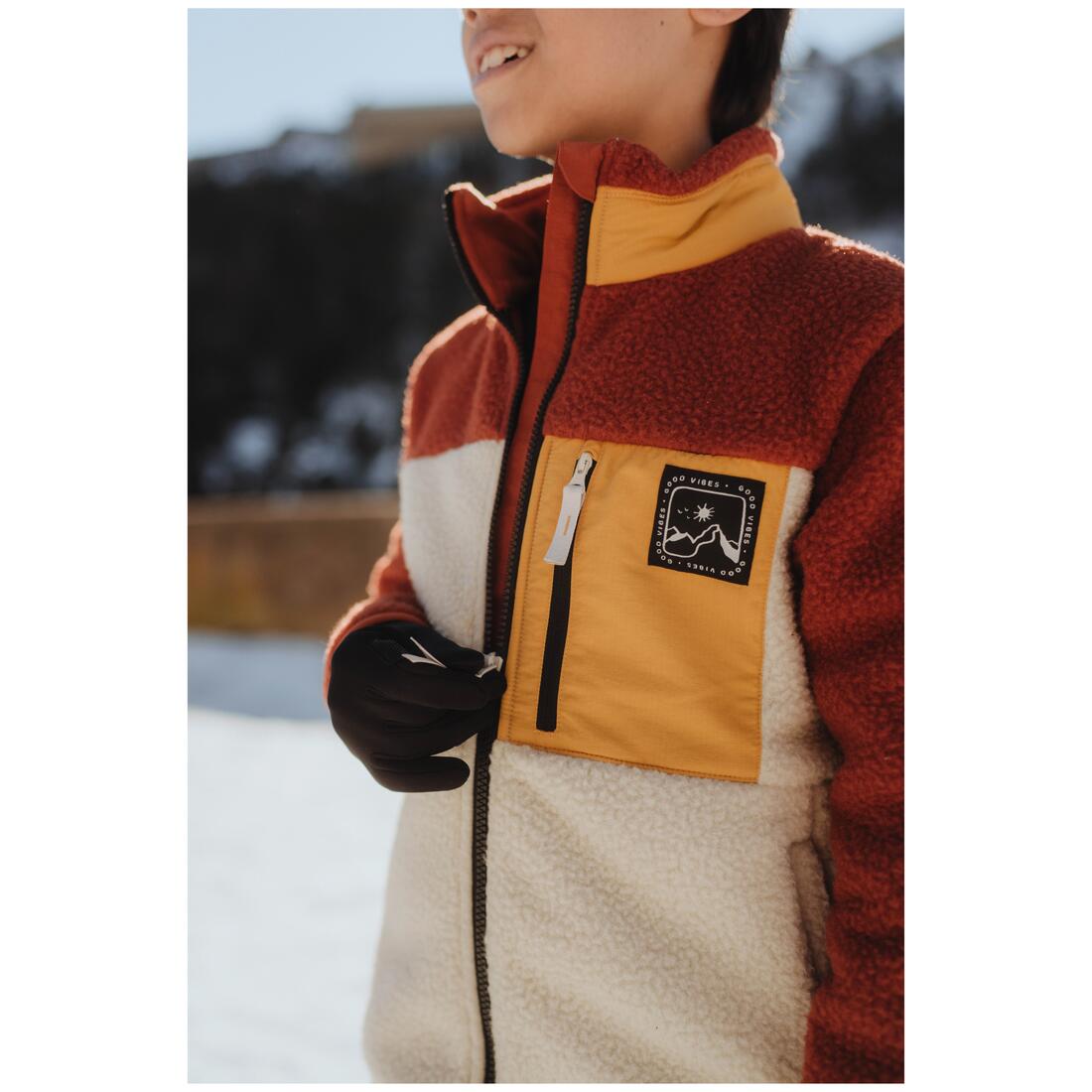 Gants tactiles et stretch enfant 6-14 ans, HIKE500 noir