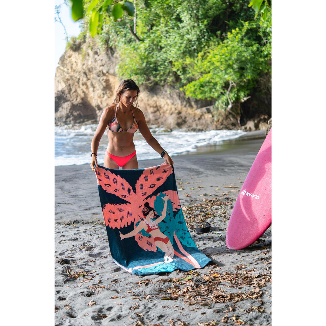 SERVIETTE L PRINT Bora 145x85 cm