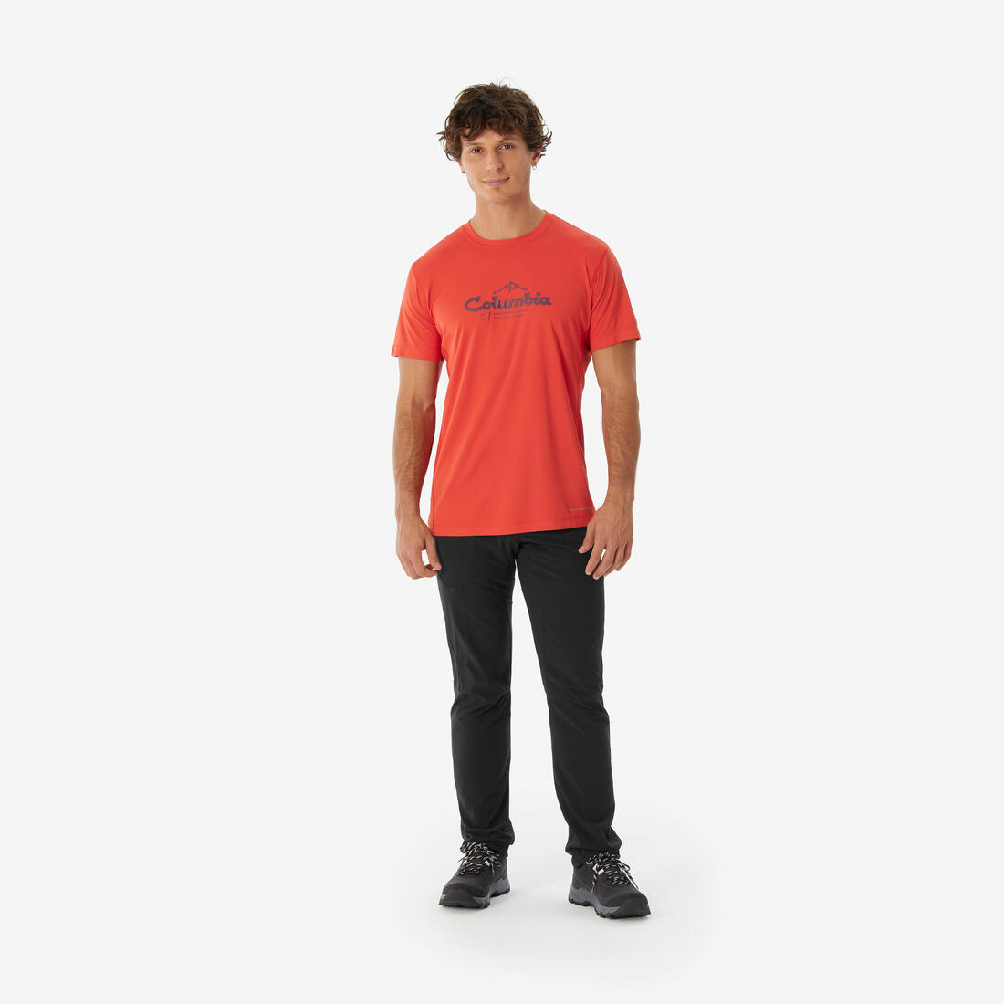 T-shirt manches courtes de randonnée - Columbia Zero Rules light SS RED - Homme