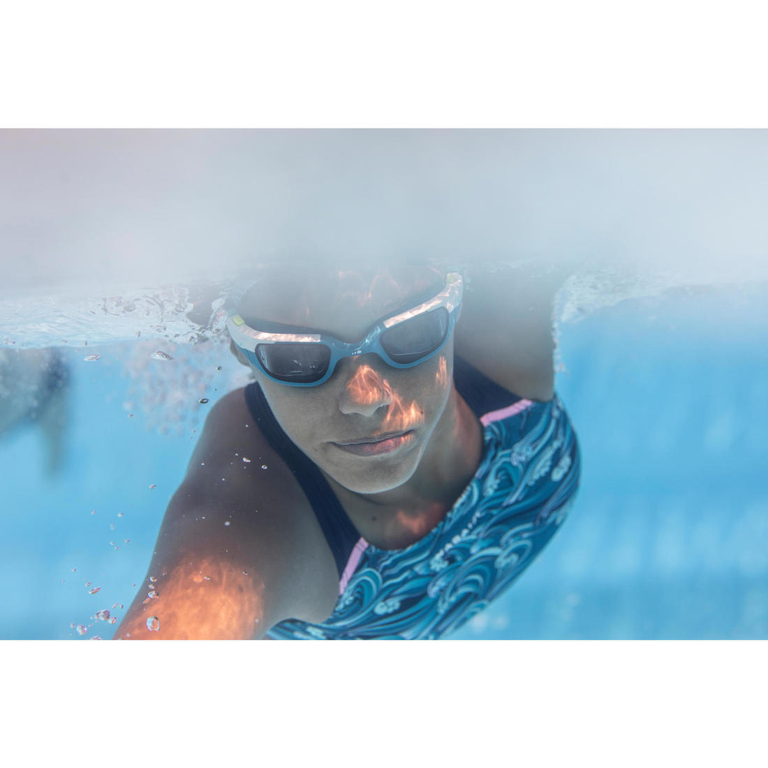 Haut de maillot de bain de natation fille Kamyleon Wave