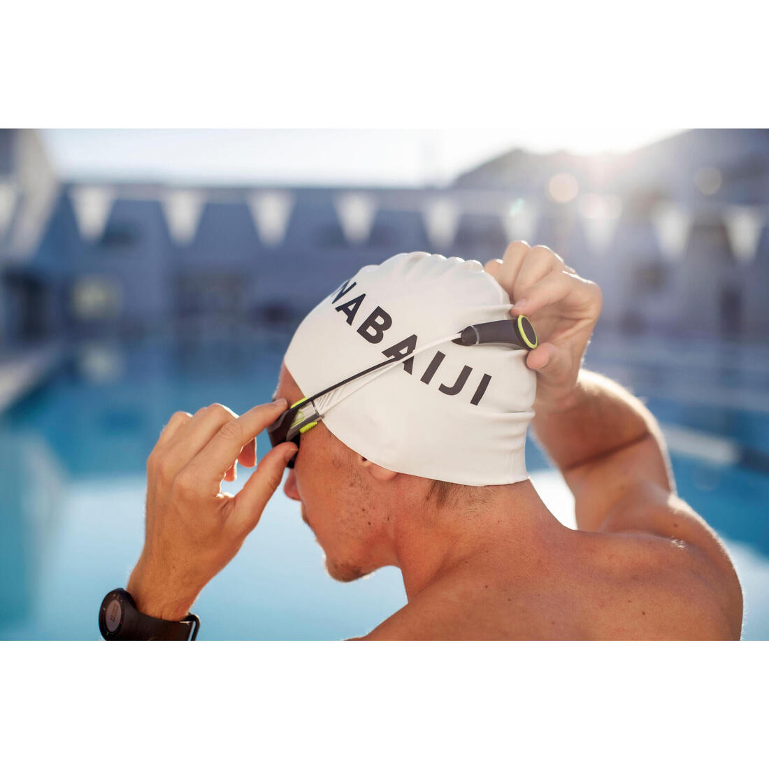 Lunettes De Natation TURN - Verres Miroirs - Taille Unique - Noir Blanc Rouge