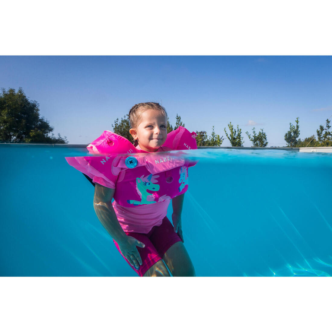 Brassards-ceinture piscine évolutif TISWIM enfant bleu "DRAGON"