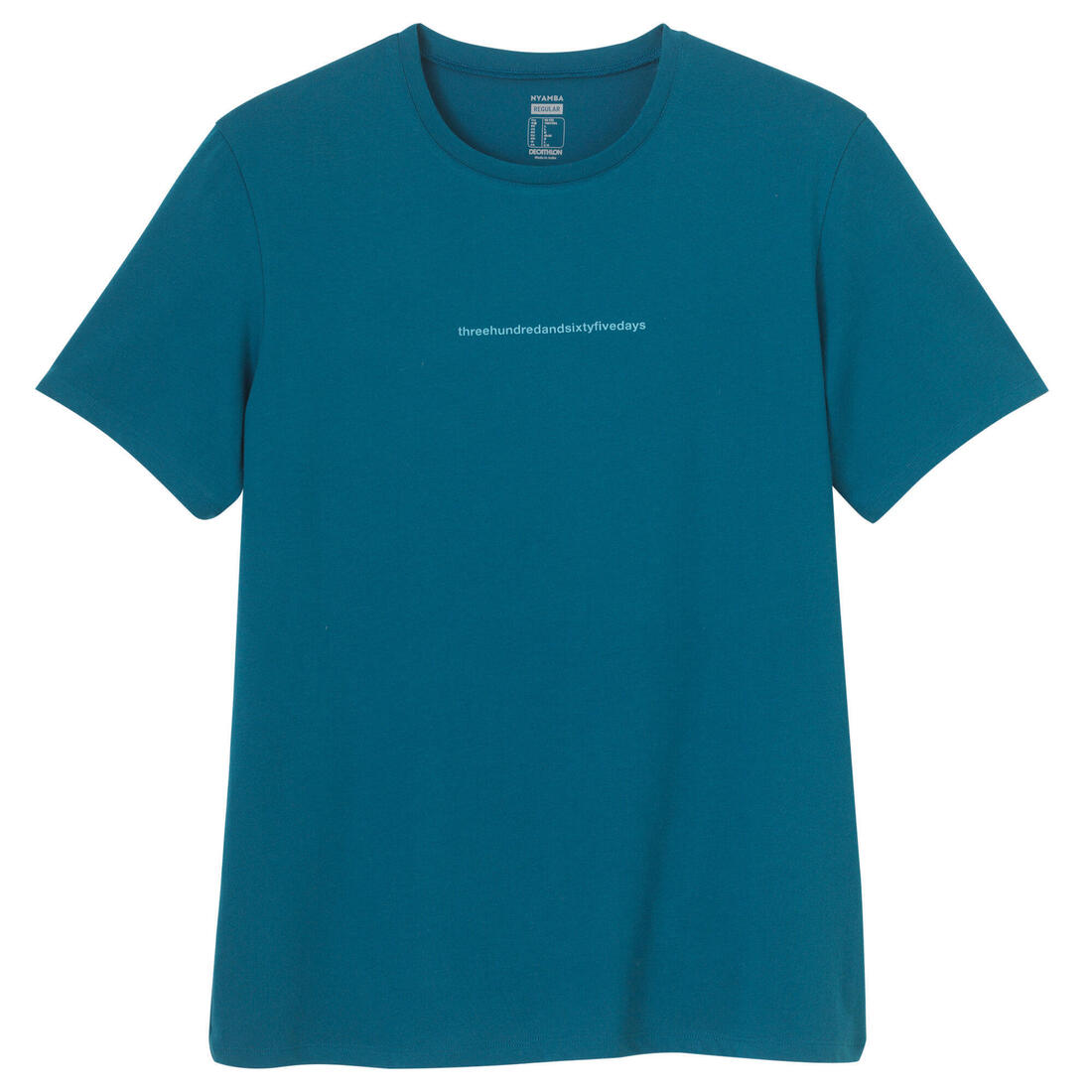 T-shirt fitness manches courtes slim coton col rond homme blanc a imprimé
