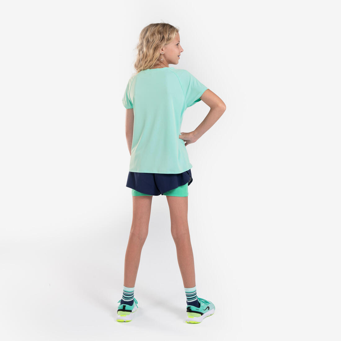 T-shirt de running respirant Fille - KIPRUN DRY+ 500 pastel