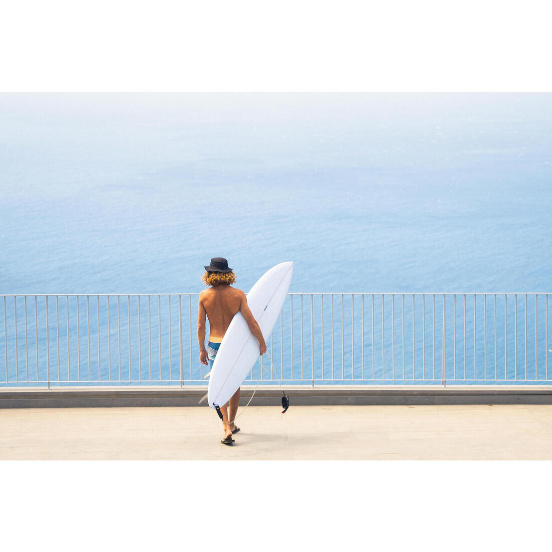 Boardshort surf short de bain surf mi-long 18" homme, 500 Marin