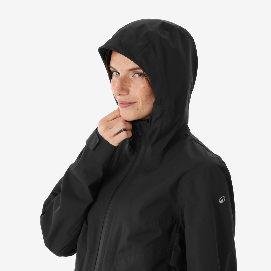 Veste de randonnée imperméable légère longue femme, MH100