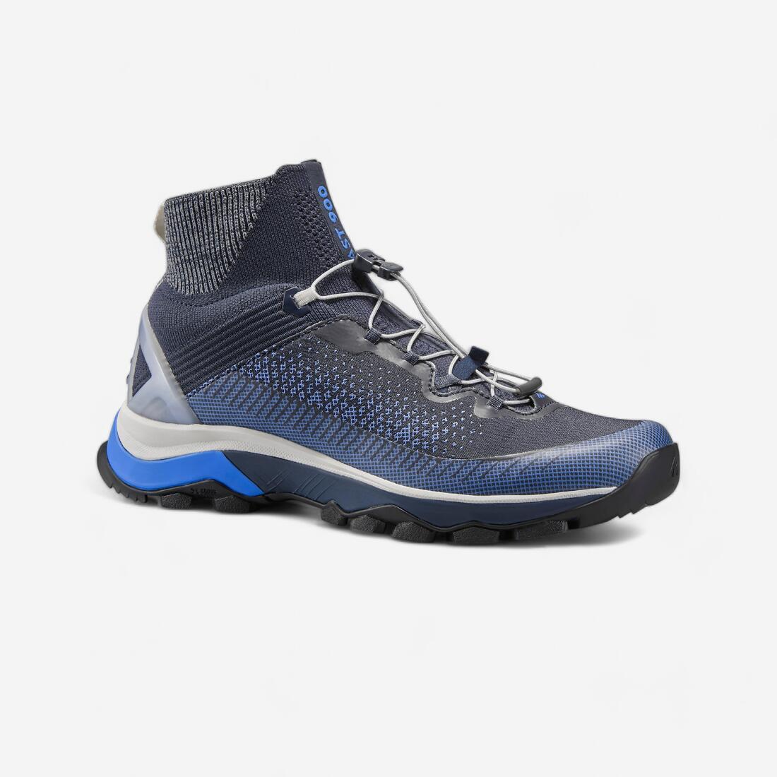 Chaussures ultra légère de randonnée rapide FH 900 femme grise jaune.