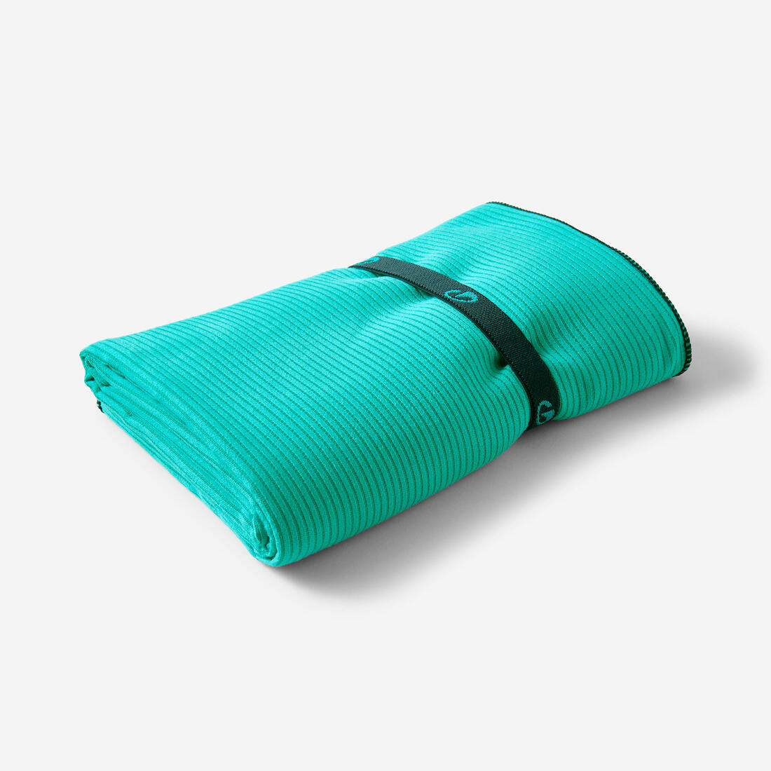 Serviette de bain microfibre à rayures bleu foncé taille L 80 x 130 cm