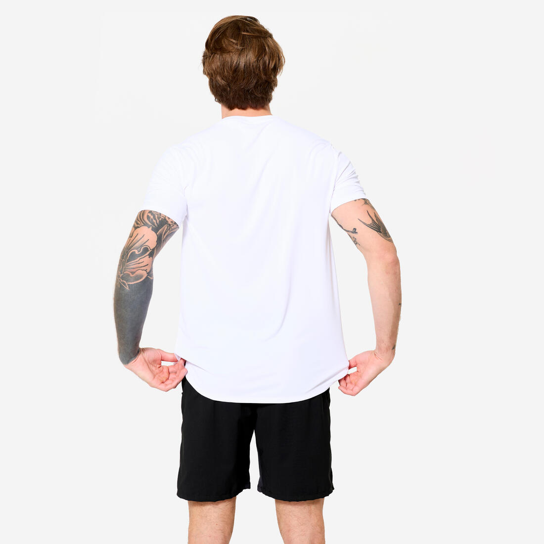 T-shirt de fitness stretch homme, blanc