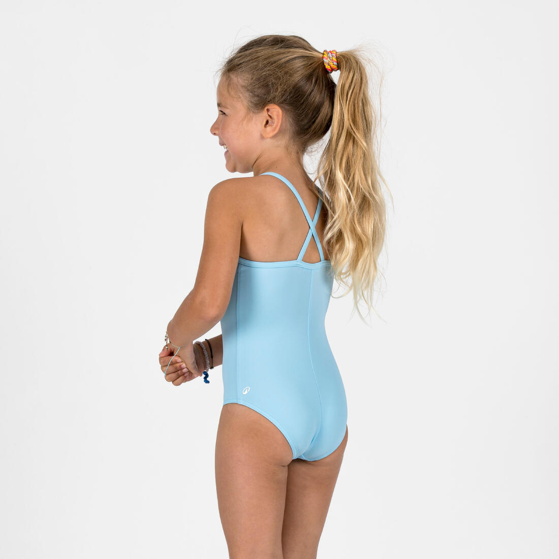 Maillot de bain 1 pièce rose pastel hanalei 100