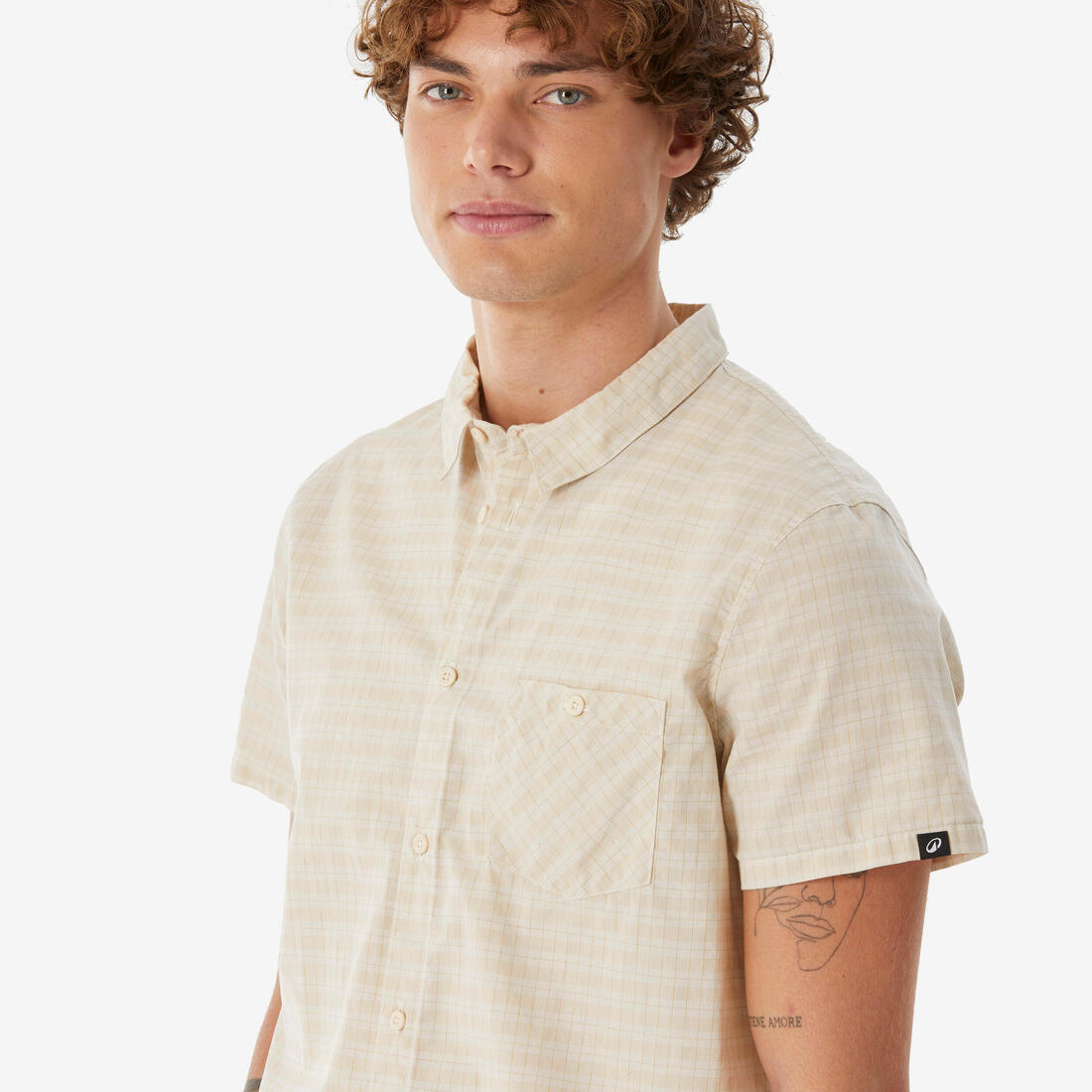 Chemise de randonnée manches courtes homme, NH100