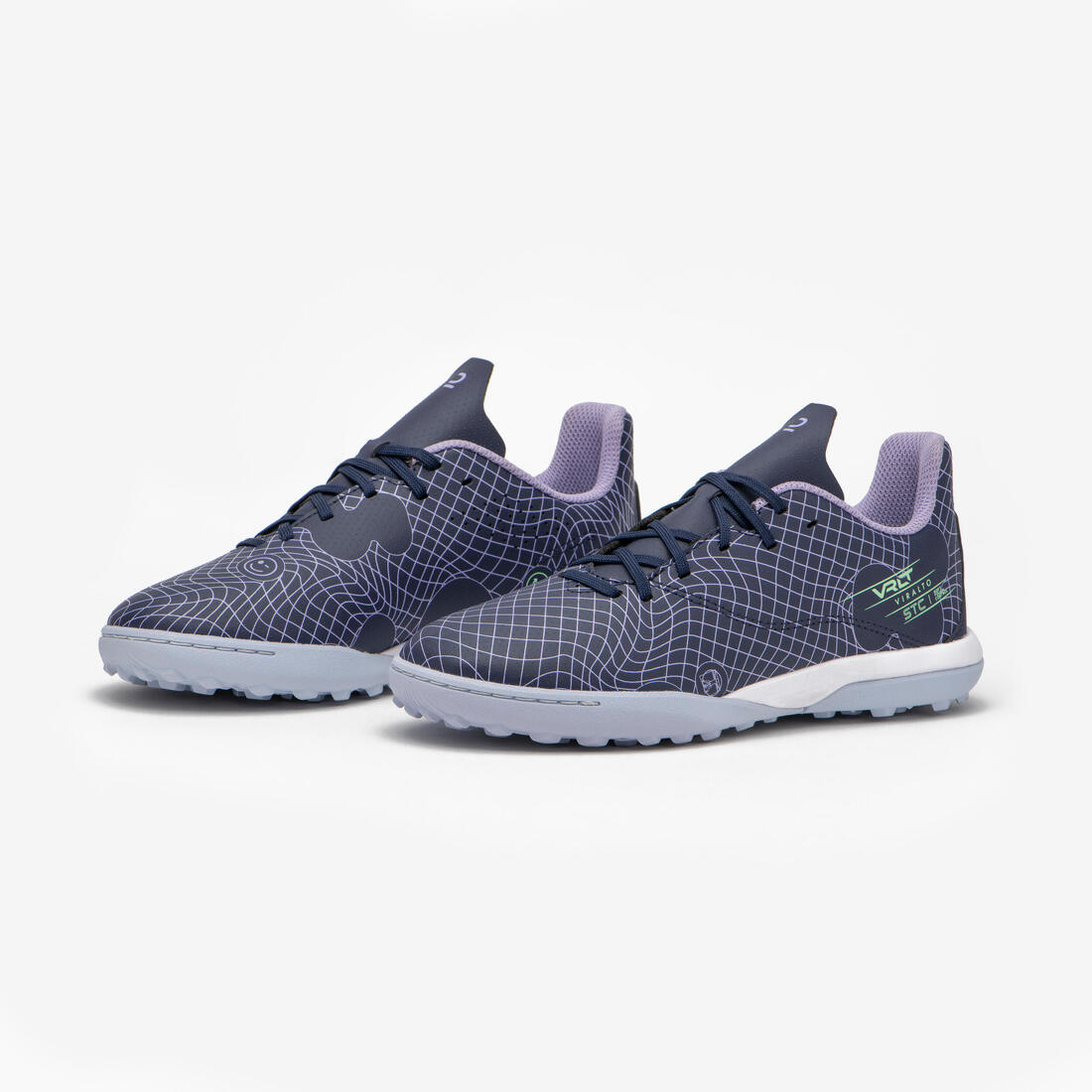 CHAUSSURES DE FOOTBALL ENFANT A LACETS VIRALTO I TURF TF NEBULA
