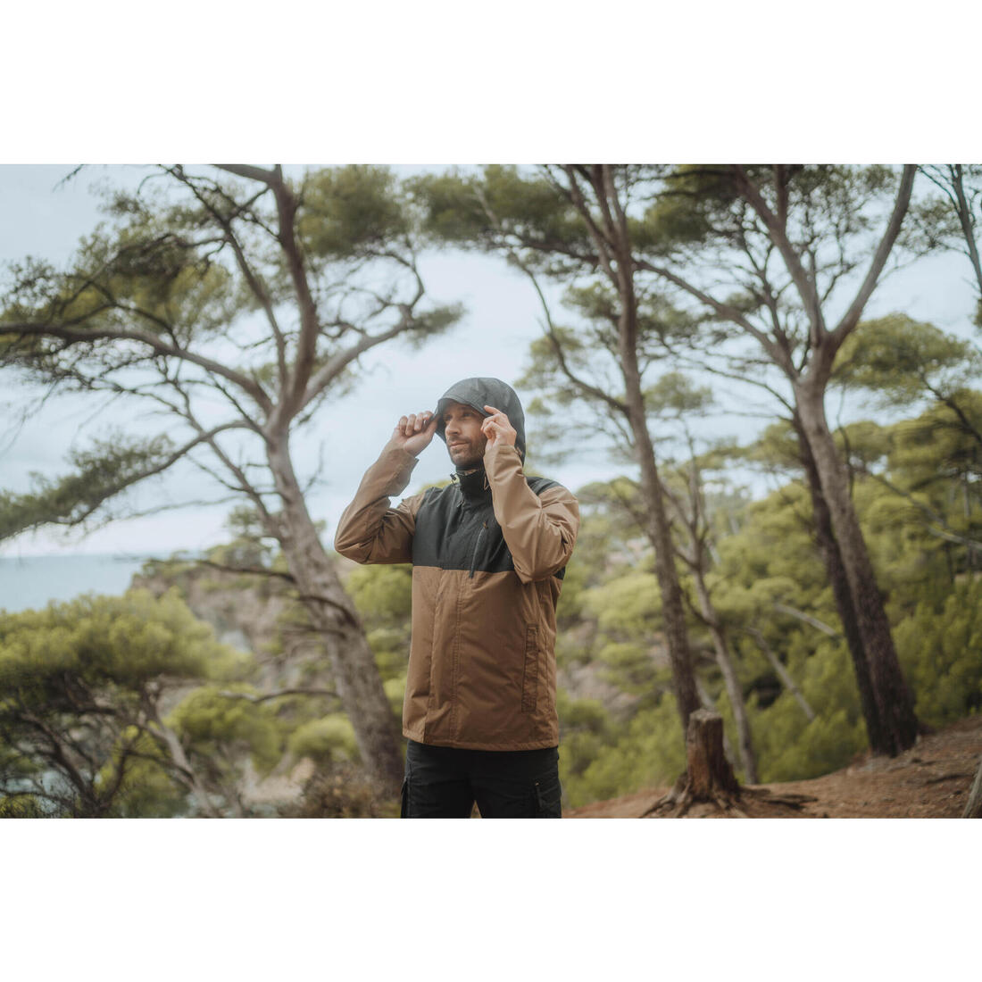 Veste imperméable de randonnée - nh500 imper - homme