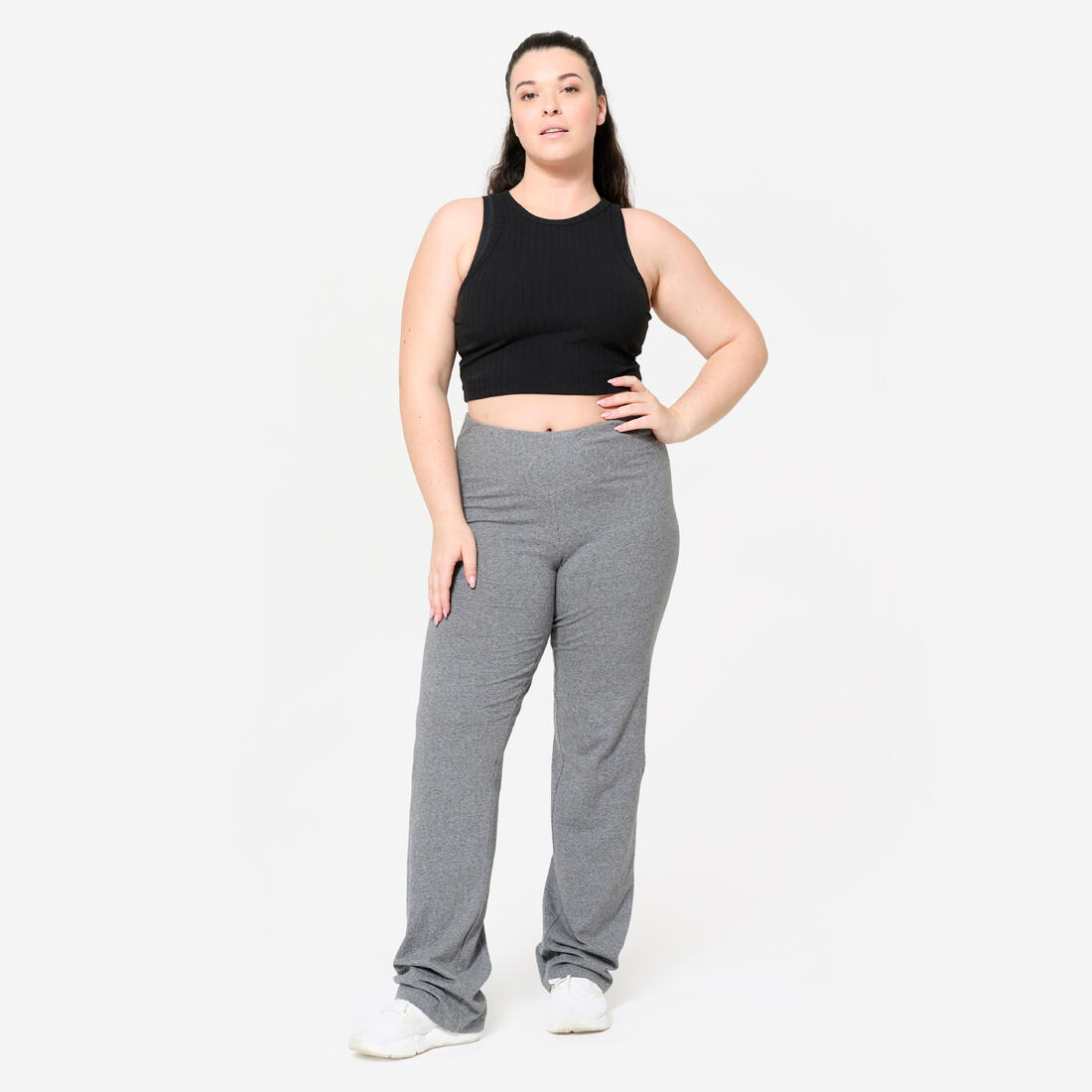 Legging de fitness évasé en coton femme