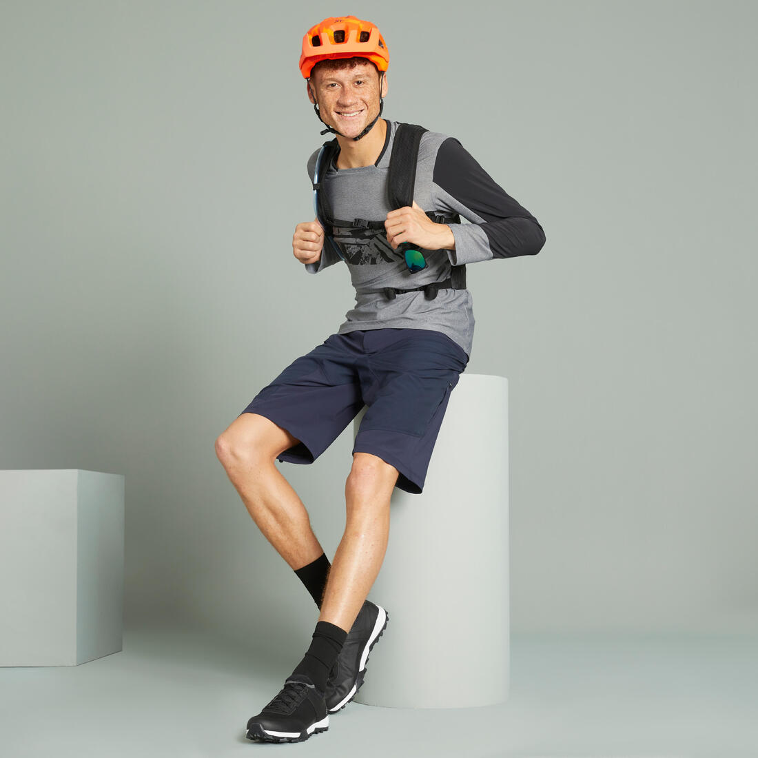 Short 2 en 1 avec sous short VTT Homme, 500