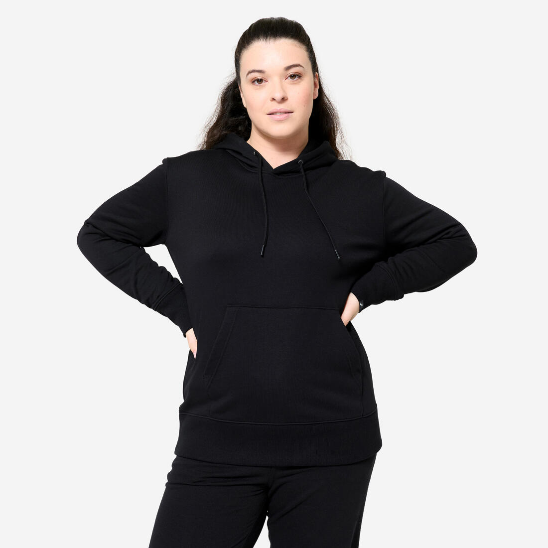 Sweat à capuche en coton fitness femme